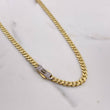 Cadena Cubana Infinito 19.15gr / 60cm / 6mm Diamantada Circones Blancos Oro Amarillo +2 $