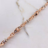 Pulso Dubai 30.2gr / 22cm / Dos Oros Blanco Rosa $
