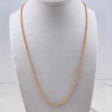 Cadena Militar 7.2gr / 55cm / 1.55mm Bolas Lisas Oro Rosa $
