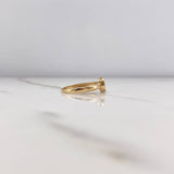 Anillo BV 1.6gr / T6 / Circon Blanco Oro Amarillo &