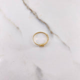 Anillo Fe 1.1gr / T6 / Circones Blancos Oro Amarillo &