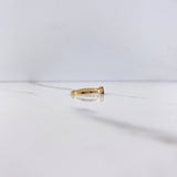 Anillo Fe 1.1gr / T6 / Circones Blancos Oro Amarillo &