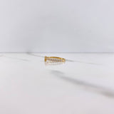 Anillo Fe 1.1gr / T6 / Circones Blancos Oro Amarillo &