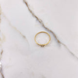 Anillo Mariposa 1.3gr / T7 / Circones Blancos Oro Amarillo &