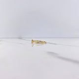 Anillo Mariposa 1.3gr / T7 / Circones Blancos Oro Amarillo &