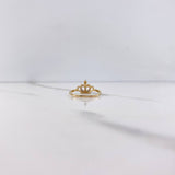 Anillo Corona 1.5gr / T5 1/4 / Circones Azules Blancos Oro Amarillo &