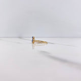 Anillo Corona 1.5gr / T5 1/4 / Circones Azules Blancos Oro Amarillo &