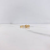 Anillo GC 1.45gr / T6 1/2 / Circones Blancos Oro Amarillo &