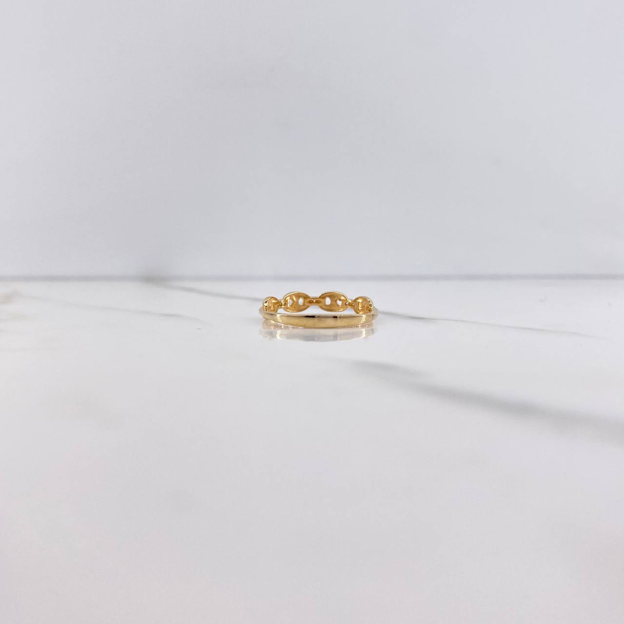 Anillo GC 1.45gr / T6 1/2 / Circones Blancos Oro Amarillo &
