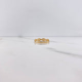Anillo GC 1.45gr / T6 1/2 / Circones Blancos Oro Amarillo &