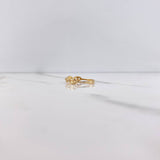 Anillo GC 1.45gr / T6 1/2 / Circones Blancos Oro Amarillo &