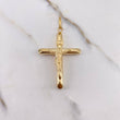 Dije Cruz Cristo 3.6gr / 5cm / Puntas Planas Oro Amarillo &