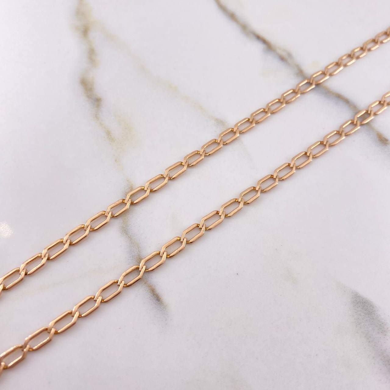 Cadena Rombos 11.35gr / 55cm / 5mm Oro Rosa &