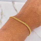 Pulso Chino 2.5gr / 21cm / 4mm Oro Amarillo +1 &