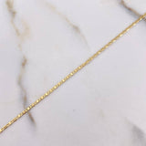 Cadena Escalera Plana 0.9gr / 30cm / 2mm Oro Amarillo +3 &
