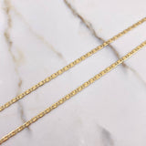 Cadena Escalera Plana 5.7gr / 60cm / 4mm Diamantada Oro Amarillo +3 &