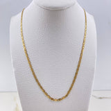 Cadena Escalera Plana 5.7gr / 60cm / 4mm Diamantada Oro Amarillo +3 &