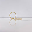 Candongas Aro Rayado 0.95gr / 1.9cm / Diamantada Oro Amarillo &