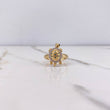 Anillo Tortuga 4.15gr / T6 3/4 / Circones Verdes Negros Blancos Dos Oros Amarillo Blanco &