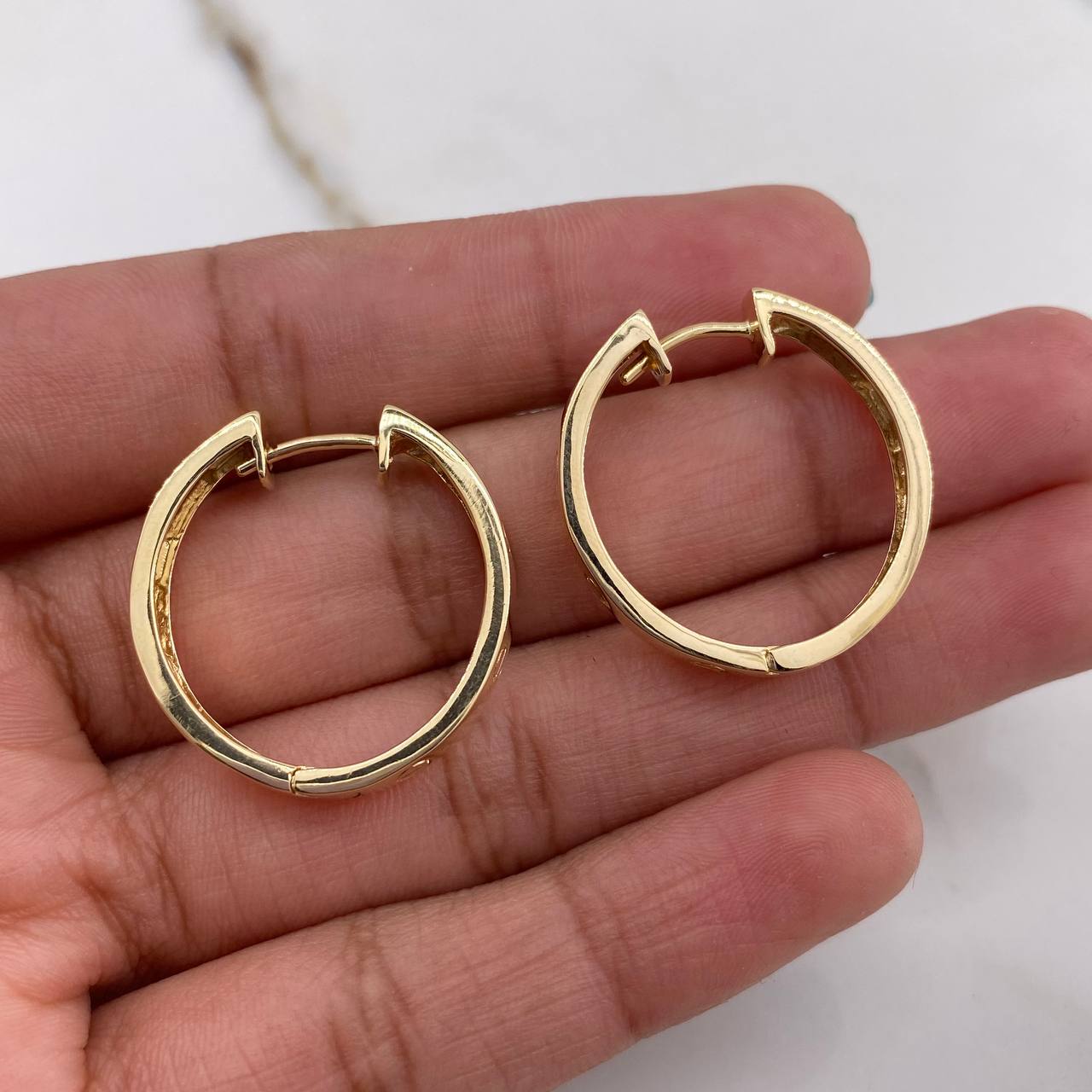 Candongas Tornillo 7.1gr / 2.4cm / Macizas Oro Amarillo &