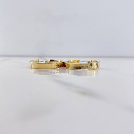 Candongas Tornillo 3.6gr / 2.9cm / Troqueladas Oro Amarillo &