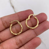 Candongas Lizy 1.15gr / 1.9cm / Punteadas Oro Amarillo &