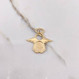 Dije Angel 3.6gr / 3cm / Liso Dos Oros Amarillo Blanco &