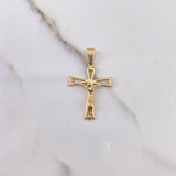 Dije Cruz Cristo 2.5gr / 3.6cm / Silueta Oro Amarillo &