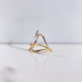 Anillo Mariposas 3.05gr / T8 / Circones Azules Morados Blancos Tres Oros &