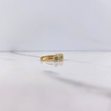 Anillo Churumbela Tupida 2.5gr / T6 3/4 / Circones Verdes Blancos Oro Amarillo &