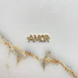 Herraje Amor 1.45gr / 2.9cm / Circones Blancos Oro Amarillo &