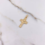 Dije Cruz Rostro de Cristo 1.7gr / 2.7cm / Oro Amarillo &
