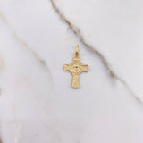 Dije Cruz Rostro de Cristo 1.7gr / 2.7cm / Oro Amarillo &