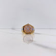 Anillo Crono Tempo 6.2gr / T6 1/2 / Circones Blancos Tres Oros $
