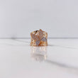 Anillo Mariposa 5.1gr / T6 3/4 / Circones Blancos Dos Oros Blanco Rosa &