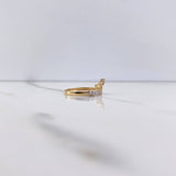 Anillo Corona 15s 2.1gr / T7 / Circones Blancos Oro Amarillo &