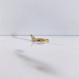 Anillo Corona 15s 2.1gr / T7 / Circones Blancos Oro Amarillo &