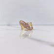 Anillo Rustico 3.8gr / T6 / Circones Blancos Tres Oros &
