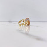 Anillo Rustico 3.8gr / T6 / Circones Blancos Tres Oros &