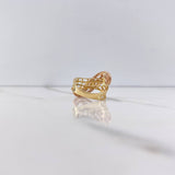 Anillo Rustico 3.8gr / T6 / Circones Blancos Tres Oros &