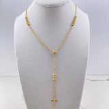 Rosario Aro Seguido 3.55gr / 40cm / 3mm-4mm Bolas Diamantadas Oro Amarillo &