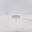 Anillo Solitario Puente 2.55gr / T7 / Circones Blancos Oro Amarillo $