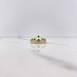 Anillo Corona Corazon 2.3gr / T8 1/2 / Circones Verdes Blancos Dos Oros Amarillo Blanco $