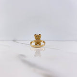 Anillo Oso 3.65gr / T7 / Circones Negros Verdes Oro Amarillo $