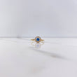 Anillo Solitario Halo 2.35gr / T7 / Circones Azul Blancos Oro Amarillo $