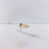 Anillo Solitario Halo 2.35gr / T7 / Circones Azul Blancos Oro Amarillo $