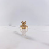 Anillo Oso 3.65gr / T5 3/4 / Circones Colores Oro Amarillo $