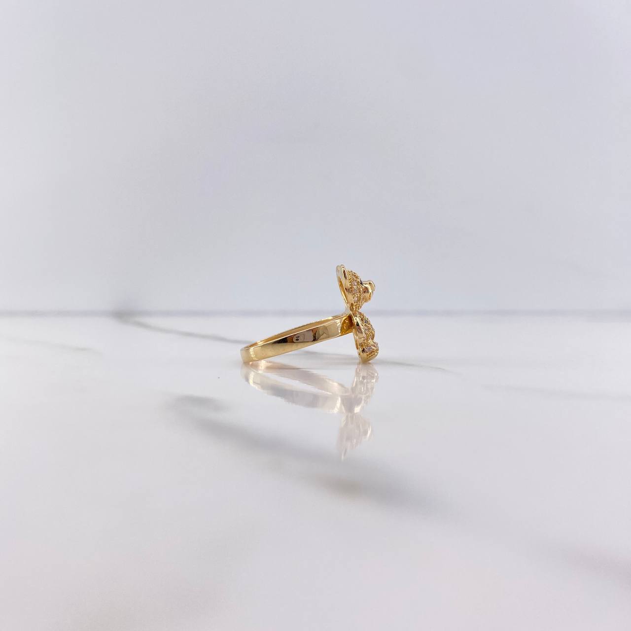 Anillo Oso 3.65gr / T5 3/4 / Circones Colores Oro Amarillo $