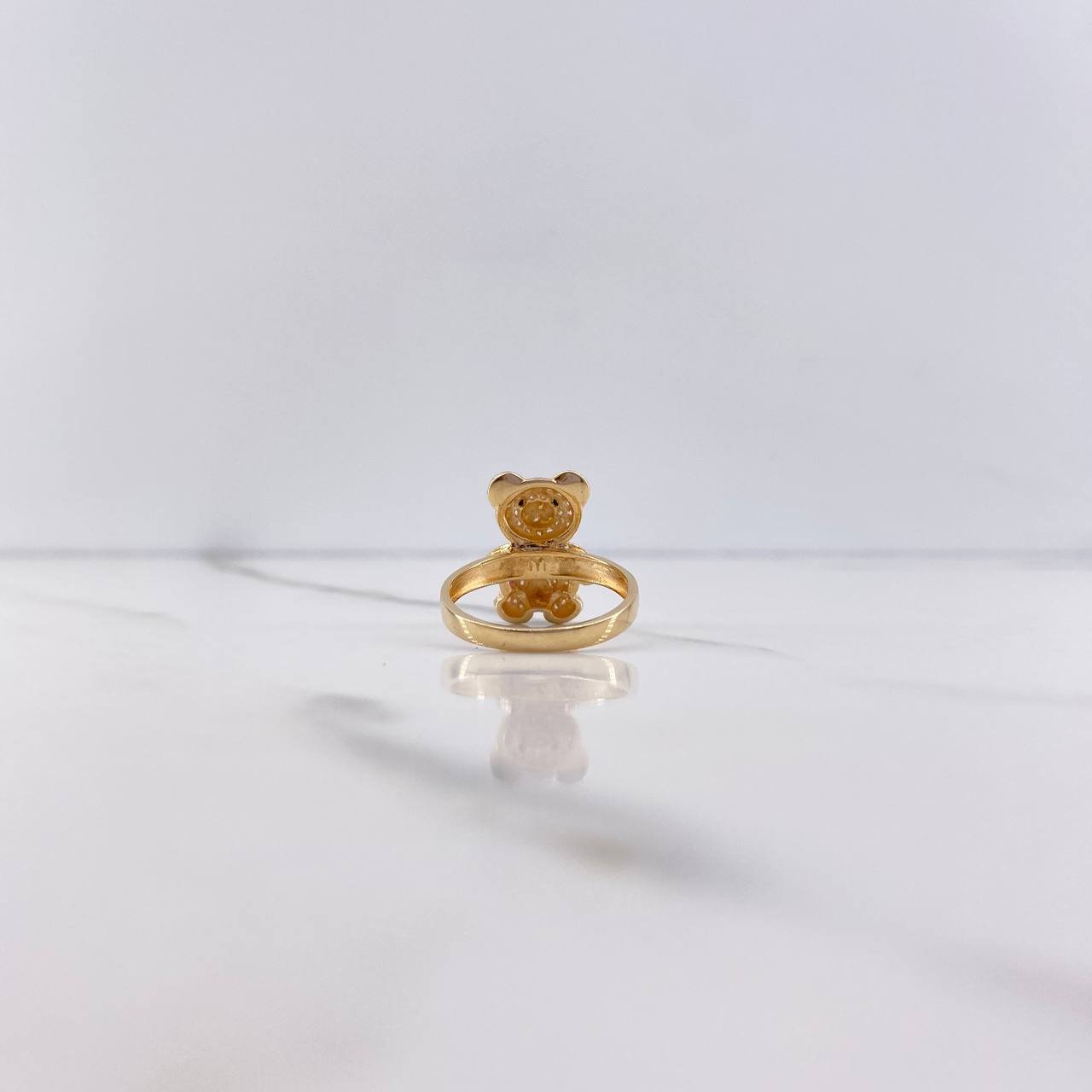 Anillo Oso 3.65gr / T5 3/4 / Circones Colores Oro Amarillo $