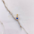 Dije Halo Corazon 1.15gr / 1.4cm / Circones Azul Blancos Oro Amarillo $